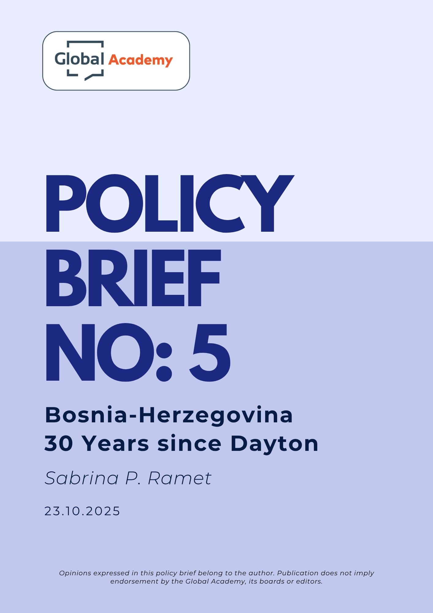 Bosnia-Herzegovina 30 Years since Dayton